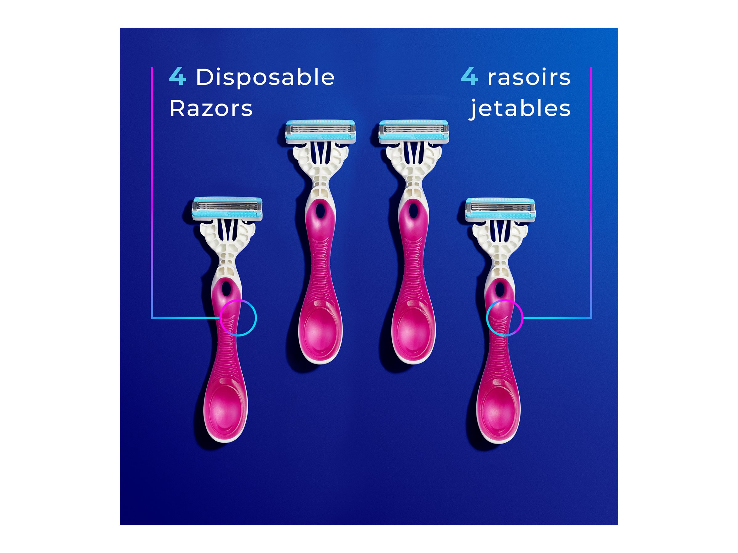 Schick Hydro Silk Disposable Razors - 3 blades - 4's