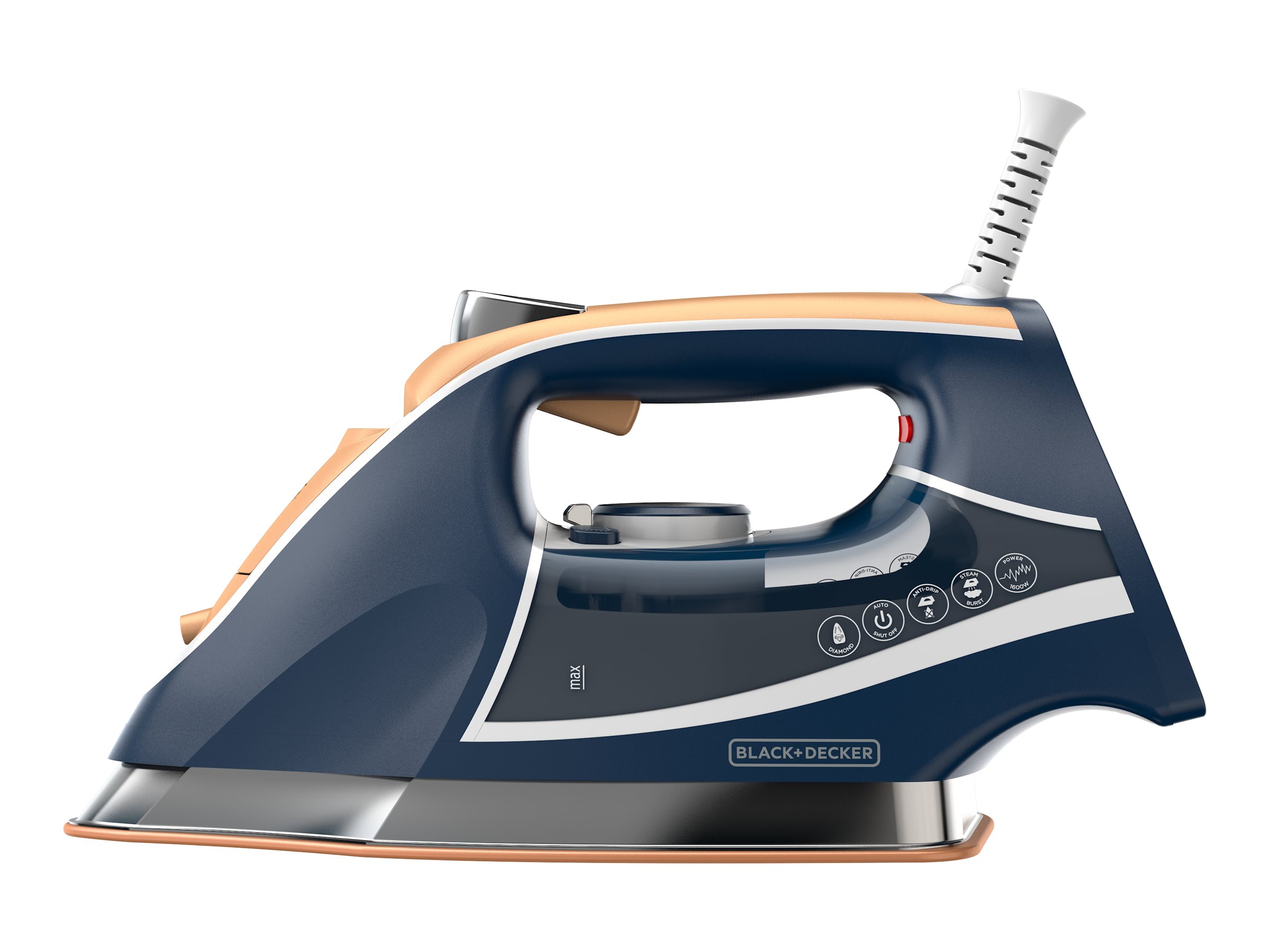 BLACK+DECKER Steam Iron - Blue/Orange - D3300C