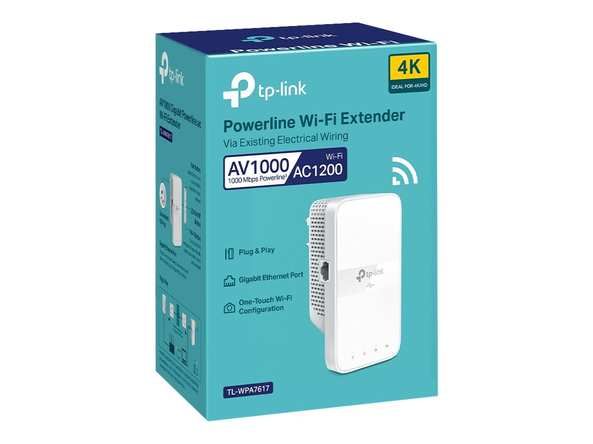 TP-Link TL-WPA7617 V1 - powerline adapter - Wi-Fi 5 - wall-pluggable