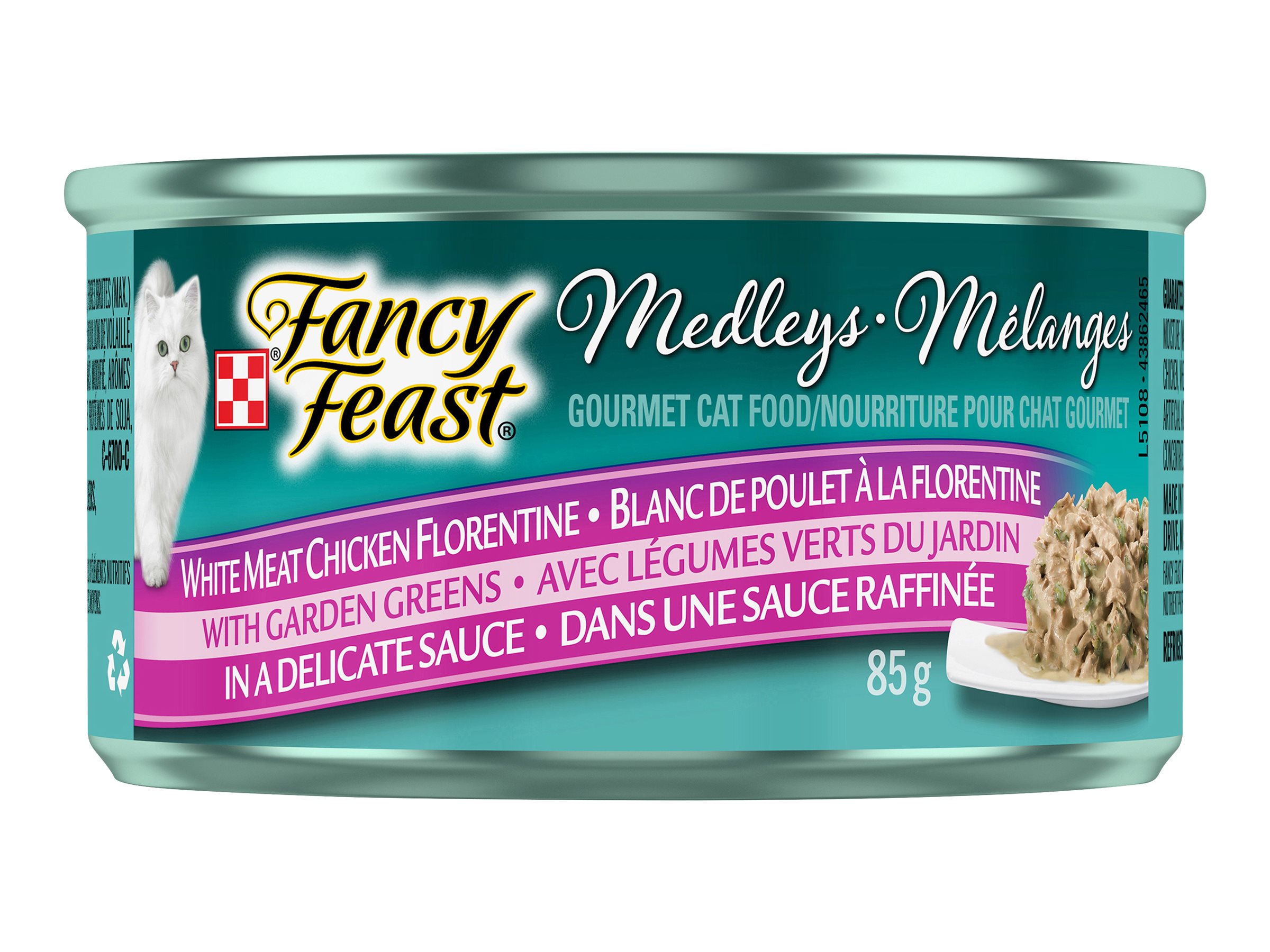 Fancy Feast Wet Cat Food White Meat Chicken Florentine 85g