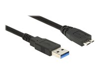 DeLOCK USB 3.0 USB-kabel 50cm Sort
