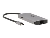 Tripp Lite USB C Hub - 3-Port USB 3.2 Gen 1, 3 USB-A Ports, GbE, Thunderbolt 3, 100W PD Charging, Aluminum Housing Dockingstation