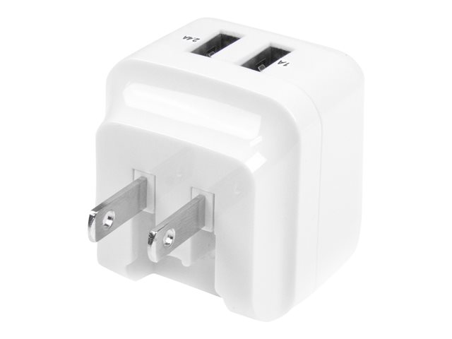 StarTech.com Dual Port USB Wall Charger 17W/3.4A - Travel Charger 110V/220V