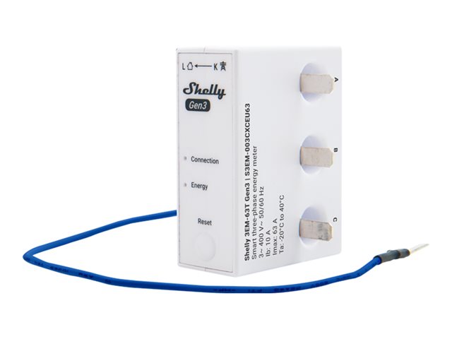 SHELLY 3EM-63T Gen3 Energy Meter FG3800235261941