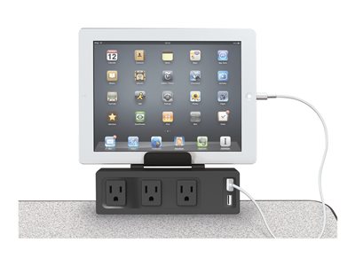 MooreCo Clamp Mount Outlet & USB Charger Power strip AC 125 V output connectors: 3 