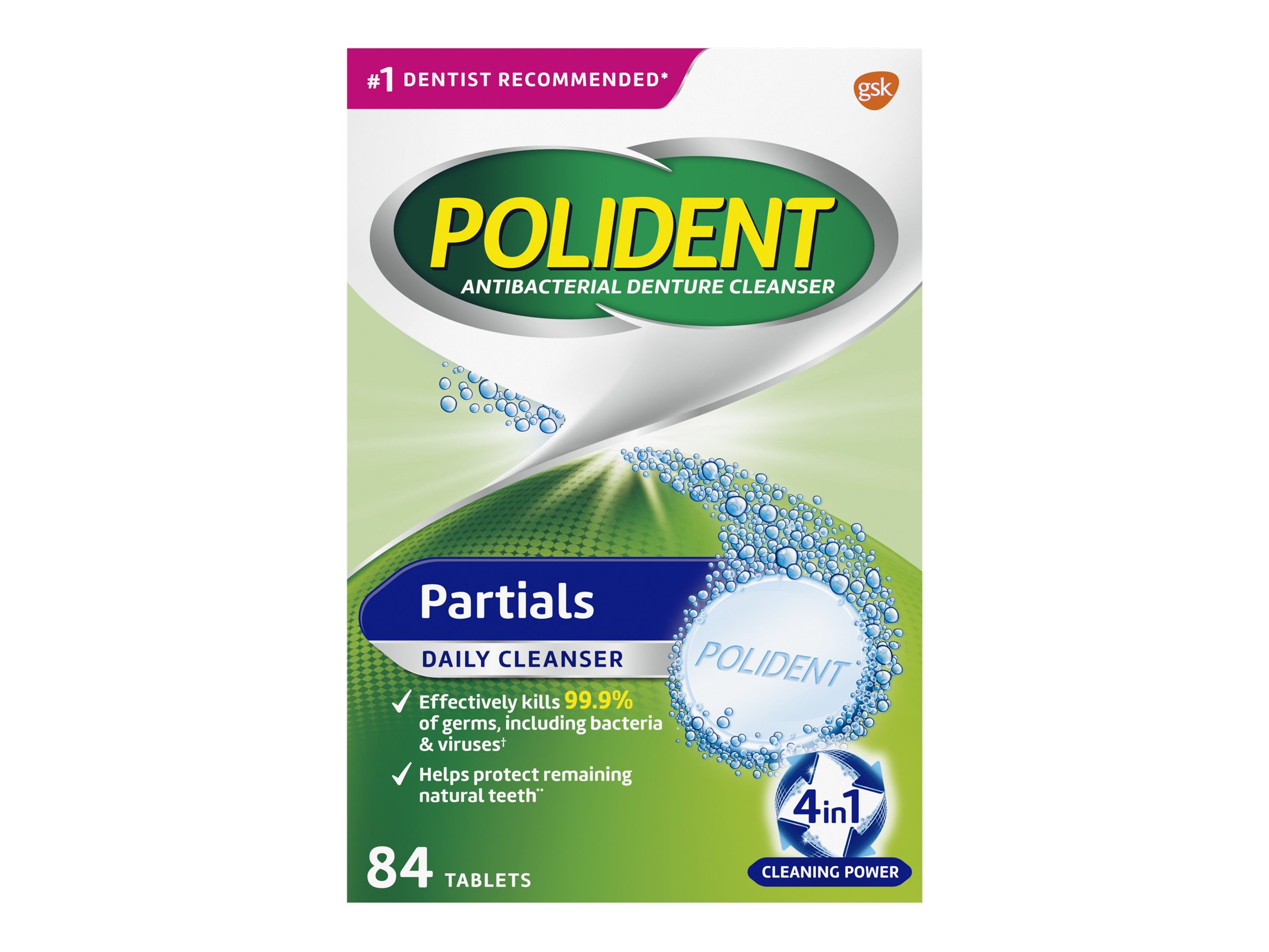 Polident Partials Daily Denture Cleanser Tablets - 84's