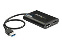 StarTech.com Adaptateur USB 3.0 vers double DisplayPort 4K 60 Hz - Carte graphique externe USB 3.0 vers 2 ports DP (USB32DP24K60)