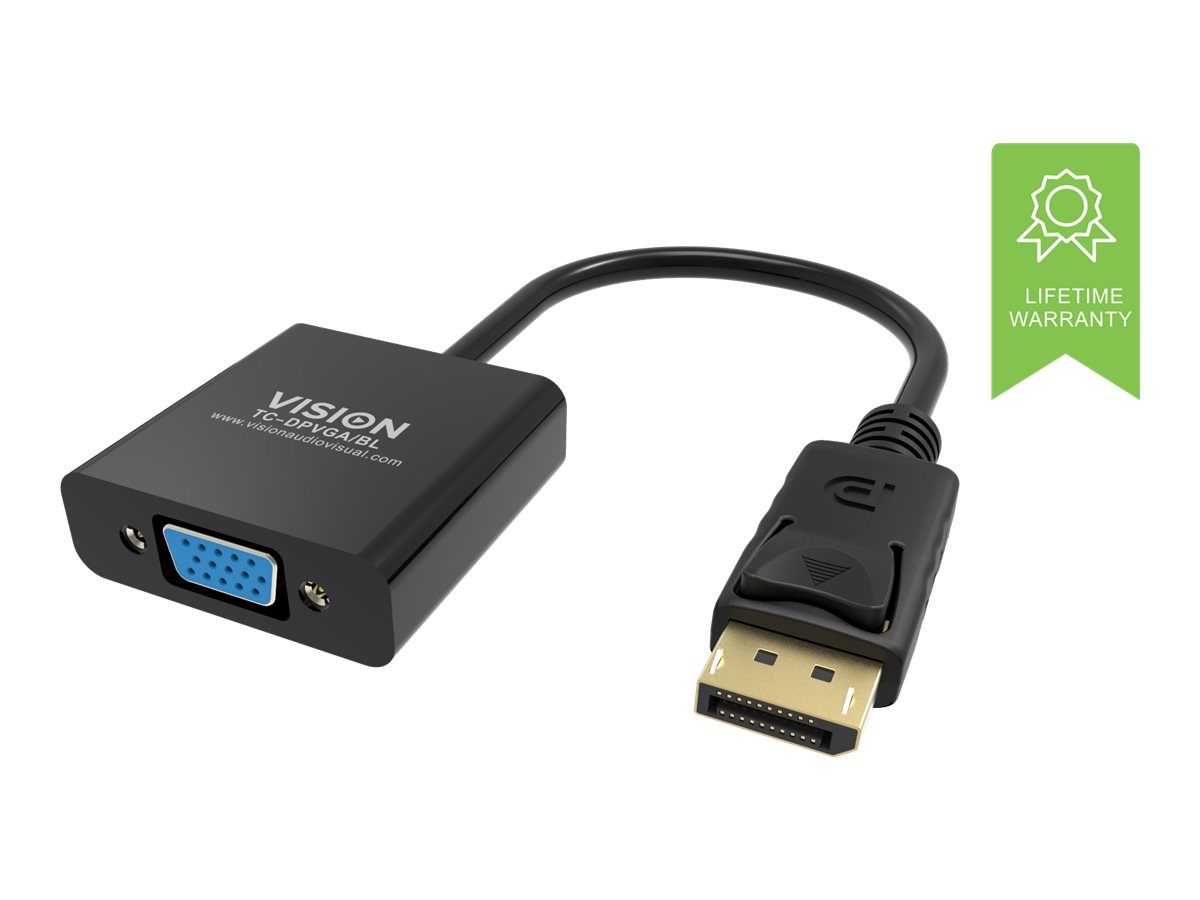 VISION Professional installation-grade DisplayPort to VGA adaptor - LIFETIME WARRANTY