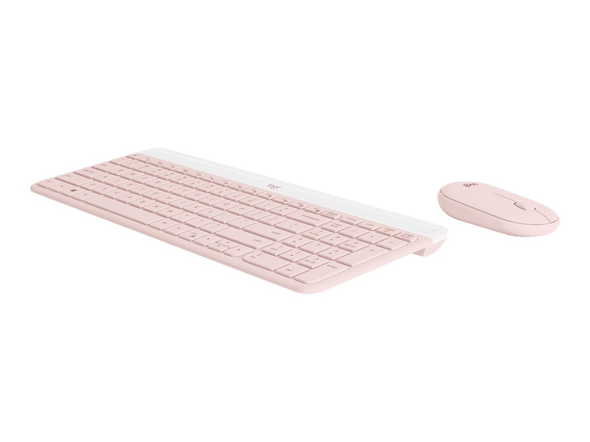 Logitech Slim Wireless Combo MK470 keyboard and mouse set QWERTY English rose Input Usage / lifestyle Front 72725