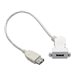 Tripp Lite USB 2.0 All-in-One Keystone/Panel Mount Coupler Cable (F/F), Angled Connector, White, 1 ft. - USB adapter - USB to USB - 1 ft