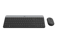 Logitech Slim Wireless Combo MK470 Tastatur og mus-sæt Saks Trådløs