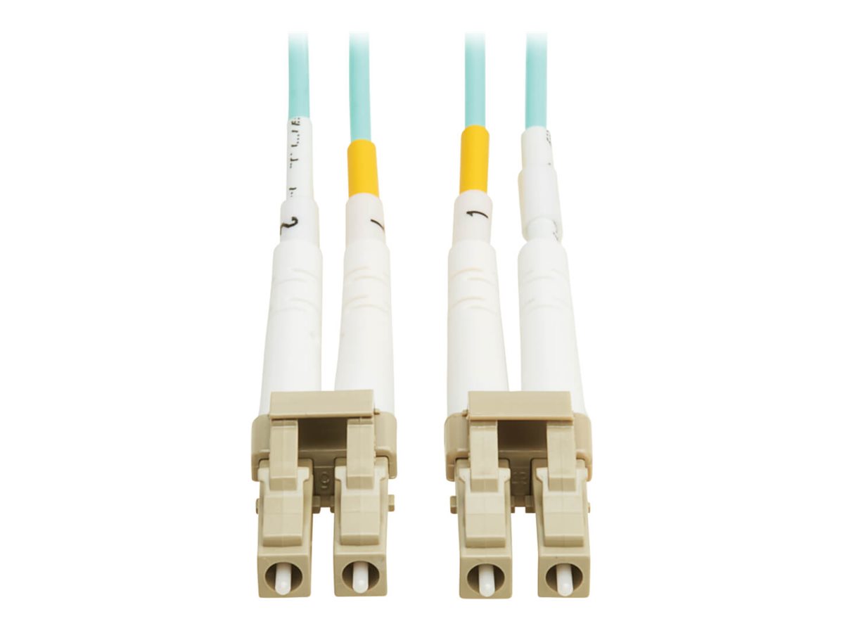 Eaton Tripp Lite Series 10Gb/40Gb/100Gb Duplex Multimode 50/125 OM4 LSZH Fiber Patch Cable (LC/LC), Aqua, 2M (6.6 ft.), TAA