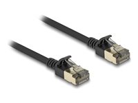 DeLOCK CAT 8.1 Kabel med folie og kobberfletning (FTP) 1m Netværkskabel Sort