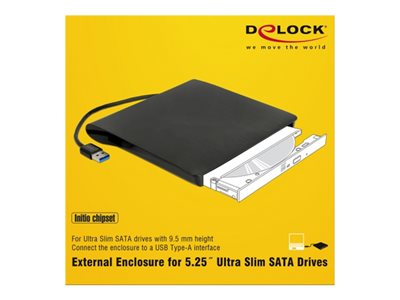 Delock Externes Gehäuse für 5.25 Ultra Slim SATA Laufwerke 9