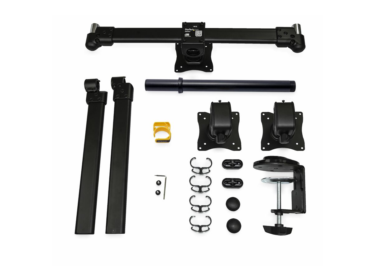 StarTech.com Desk Mount Triple Monitor Arm, Ergonomic VESA 3 Monitor Mount up to 27", Articulating & Height Adjustable Pole Mount, Tilt/Swivel/Rotate LCD/LED Screen, Desk Clamp/Grommet - Monitor Pole Mount (ARMTRIO) nastavitelné rameno - pro 3 monitory – foto 5