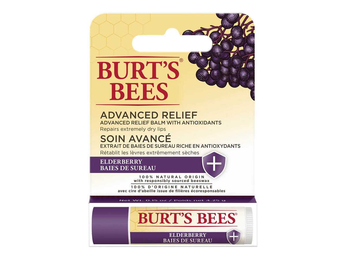 Burt's Bees Advanced Relief Lip Balm - Elderberry