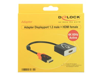 DELOCK kabel DisplayPort 1.2>HDMI 2.0 4K