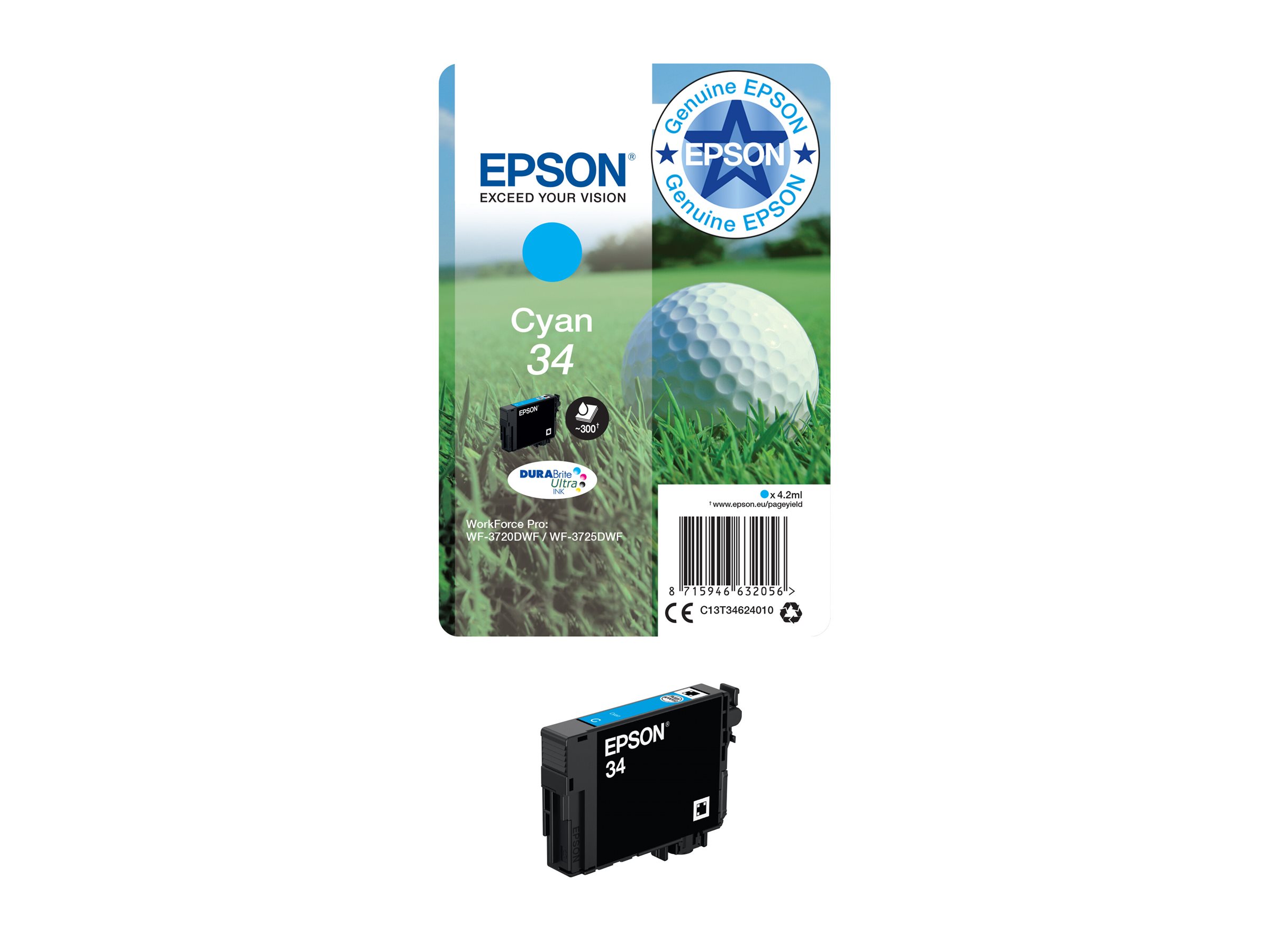 EPSON 2LB Singlepack Cyan 34 Ink