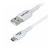 StarTech 3ft (0.9m) White USB-A to USB-C Charging Cable/Cord, M/M