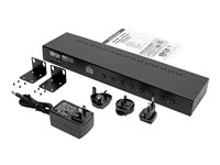 Tripp Lite 8-Port Rackmount DVI/USB KVM Switch w/ Audio & 2-Port USB Hub 1U  - KVM / audio switch - 8 ports - rack-mountable