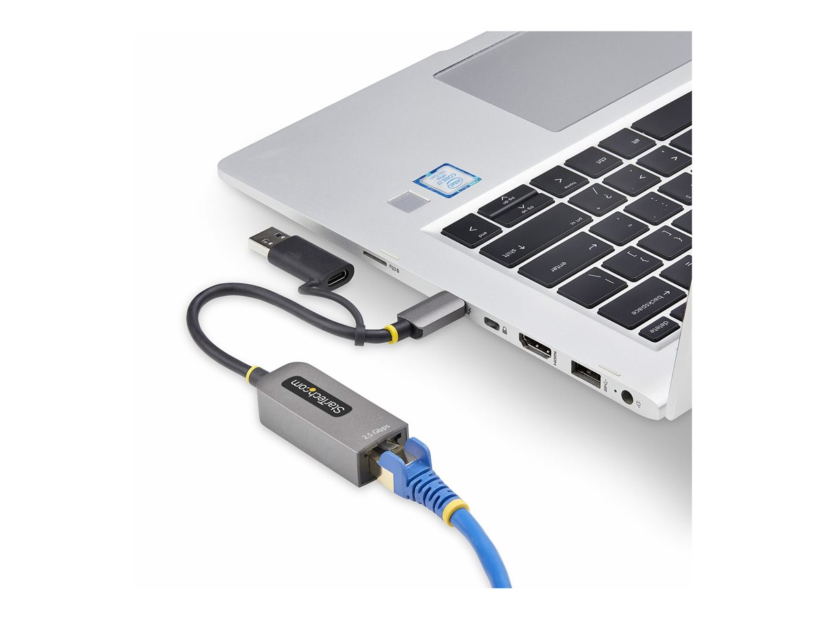 StarTech.com 2.5GbE USB-C to Ethernet Adapter with USB-A Converter - síťový adaptér - USB-C 3.2 Gen 1 / Thunderbolt 3 - 10M/100M/1G/2.5 Gigabit Ethernet – foto 8