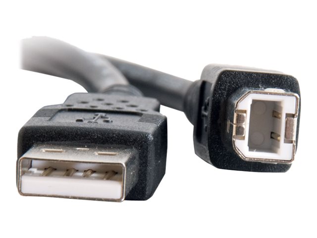 C2G 6.6ft USB A to USB B Cable - USB A to B Cable - USB 2.0 - Black - M/M - kabel USB - USB do USB typ B - 2 m – foto 3