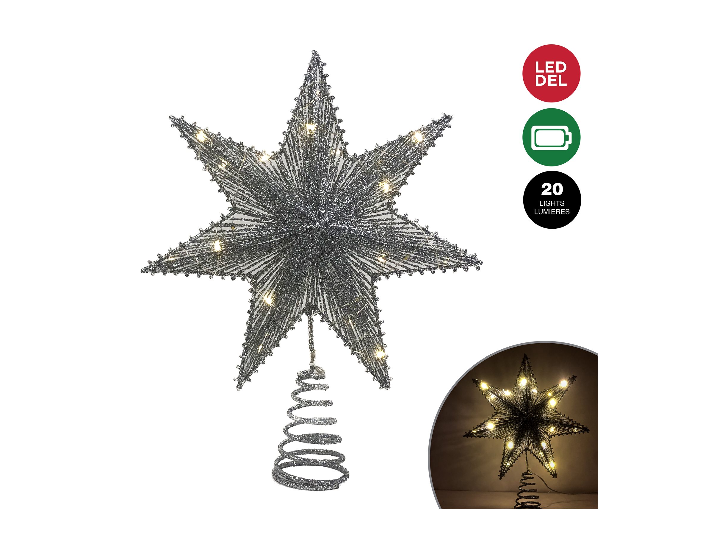 Danson Decor Christmas Tree Topper Star 24cm