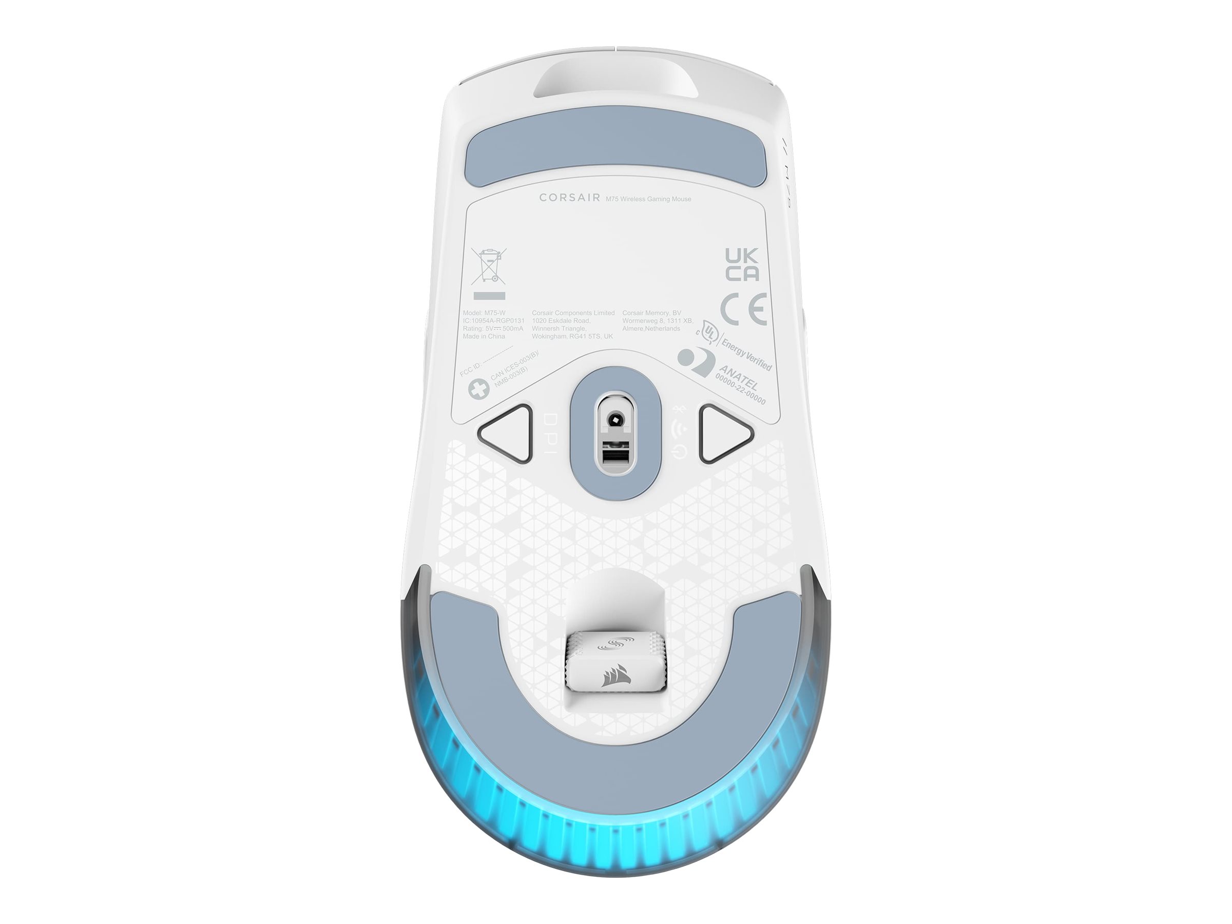 CORSAIR M75 WIRELESS mouse lightweight 2.4 GHz Bluetooth Product shot Right side 77950