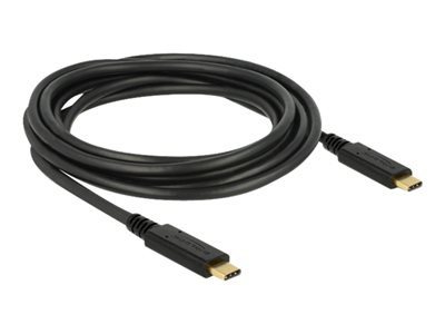 DELOCK Kabel USB C > C E-Marker 5A 3.0m schwarz - 83325