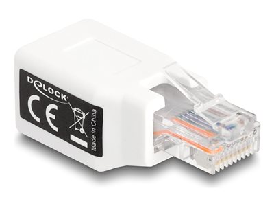 DELOCK RJ50 Adapter Stecker zu Buchse weiß Adapter