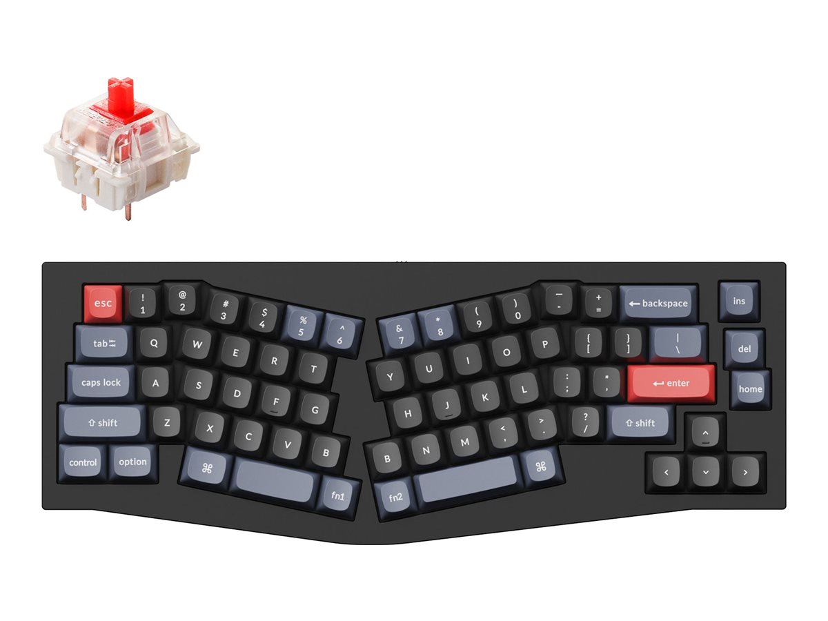 Keychron Q8 keyboard QMK custom mechanical Alice layout 65% compact carbon black Input Product shot Front 79800