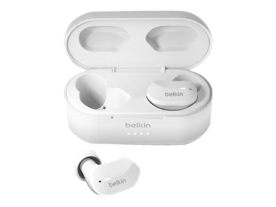 Belkin SoundForm True wireless earphones with mic in-ear Bluetooth white image