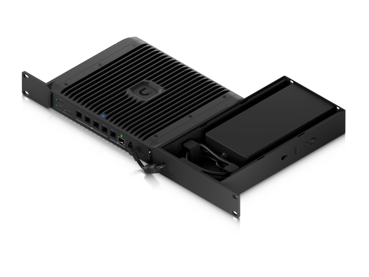 Ubiquiti UniFi rack mount tray 1U Product shot Right-angle 79850