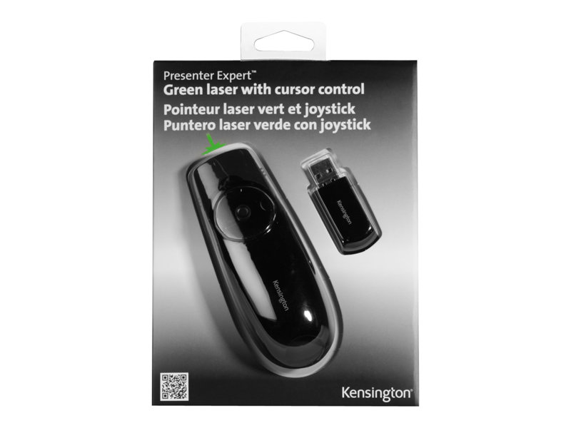 Kensington Presenter Expert Green Laser with Cursor Control tlcommande de prsentation - noir