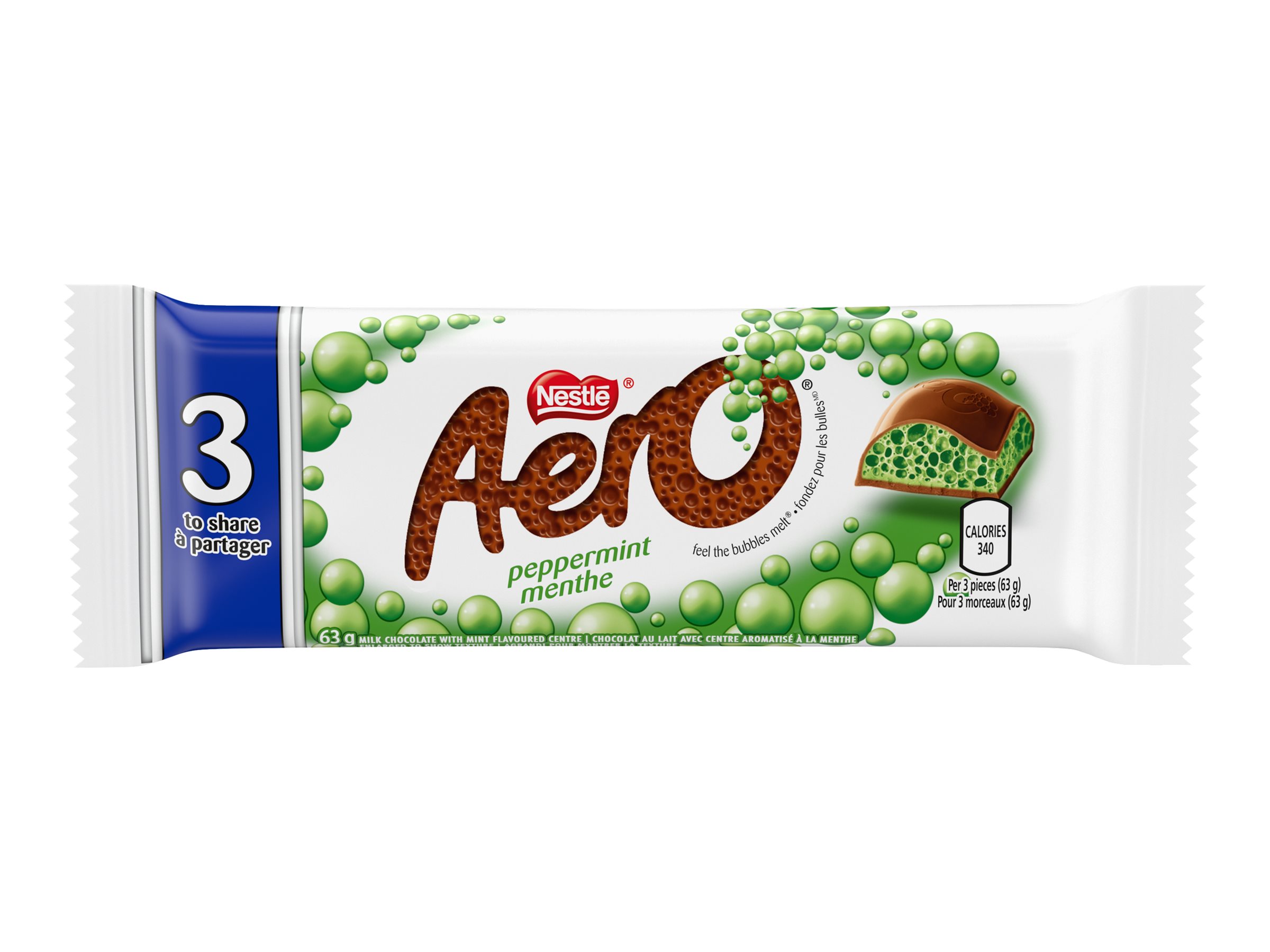 NESTLE Aero Milk Chocolate Bar - Peppermint - 63g