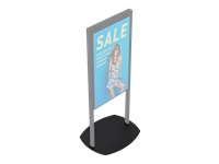 Premier Mounts - Mounting component (floor stand base) - for dual-sided LCD display - black - for P/N: PFC-OMND