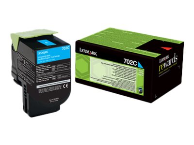 Image of Lexmark 702C - cyan - original - toner cartridge - LCCP, LRP