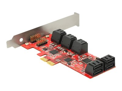DELOCK PCI Expr Card 10x SATA III int +Low Profile - 89384