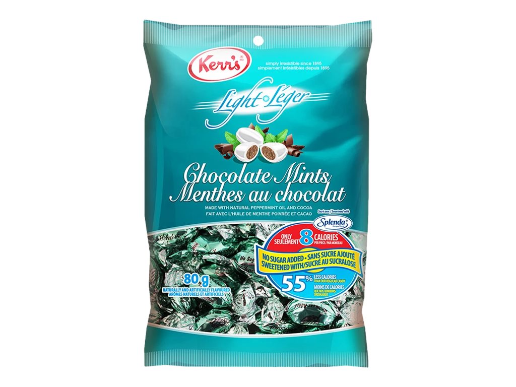 Kerr's Light Chocolate Mints - No Sugar Added - 80g