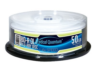 Optical Quantum Logo Top 25 x BD-R DL 50 GB 6x spindle