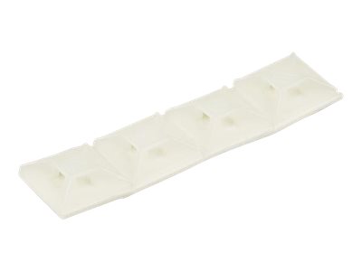 Image of StarTech.com 100 Pack Cable Tie Mounts with Adhesive Tape for 0.13 in. (3.2 mm) Wide Ties, Nylon/Plastic Zip Tie Mounts, Electrical/Network Cable Wrap Mounts / 94V-2 Fire & UL Rated TAA - Nylon 66 Zip Tie Mount (CBMCTM1) - cable tie mount - TAA Compliant