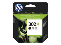 HP 302XL - High Yield - black - original - ink cartridge - for Deskjet 11XX, 21XX, 36XX; Envy 45XX; Officejet 38XX, 46XX, 52XX
