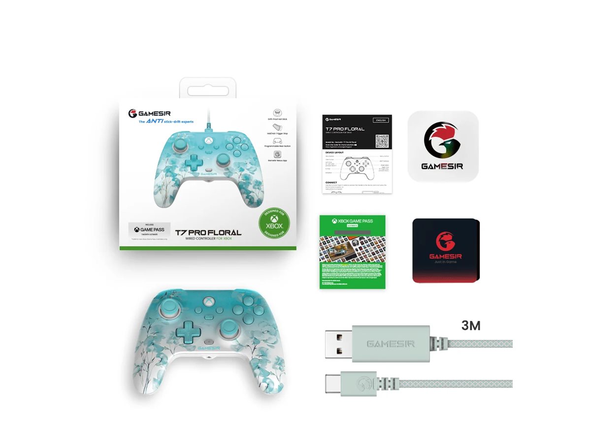 GameSir T7 Pro Floral gamepad Product shot Multi-angle 78650