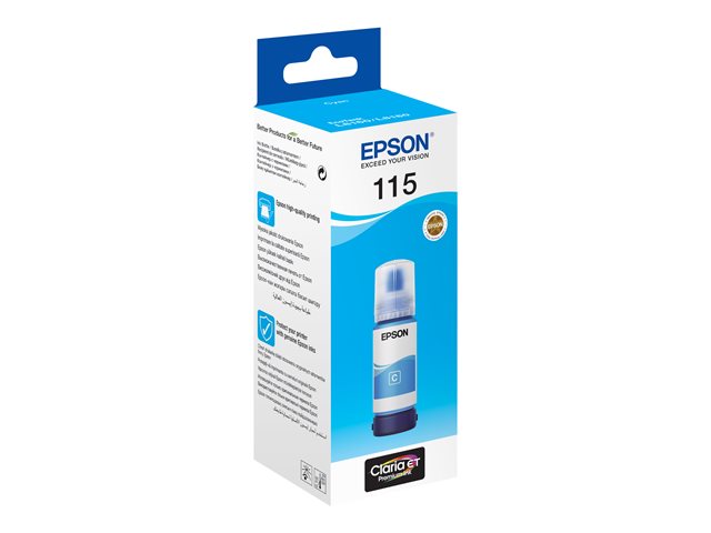 EPSON 1LB 115 EcoTank Cyan ink bottle C13T07D24A