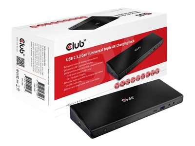 Club 3D SenseVision Connect USB C 3.2 Gen1 Universal Triple 4K Charging Dock