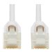 Tripp Lite Safe-IT Cat6a 10G-Certified Snagless Anti-Bacterial UTP Slim Ethernet Cable (RJ45 M/M), White, 5 ft.