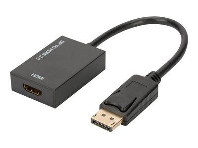 DIGITUS DisplayPort Adapter DPort -> HDMI St/Bu 0,2m aktiv - AK-340415-002-S