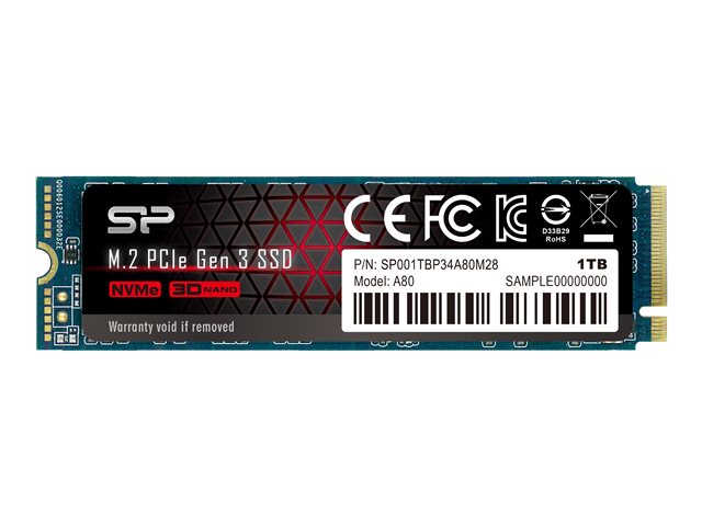 SILICON POWER SSD P34A80 1TB M.2 PCIe SP001TBP34A80M28