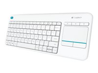 Logitech Wireless Touch Keyboard K400 Plus Tastatur Trådløs Dansk/Finsk/Norsk/Svensk