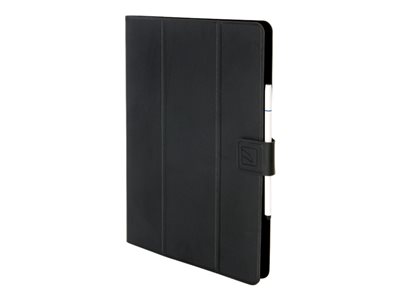 Tucano Facile Plus Flip cover for tablet polyurethane, silicone rubber, eco-leather black 